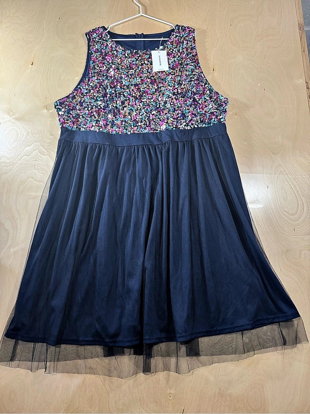 BloomChic Sequin Dress in Blue & Multicolor NWT Size US 22